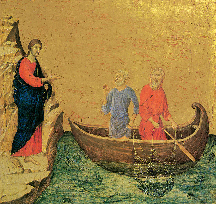 De roeping van de apostelen Petrus en Andreas - Duccio di Buoninsegna (1308)) 